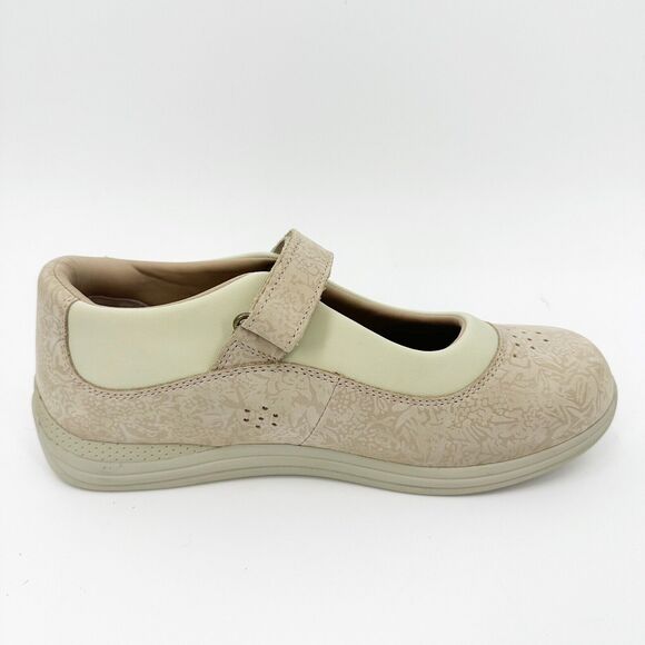 Drew Womens Shoes Size 8 WW Rose Mary Jane Beige Oxford Leather Comfort Workwear - Picture 14 of 14